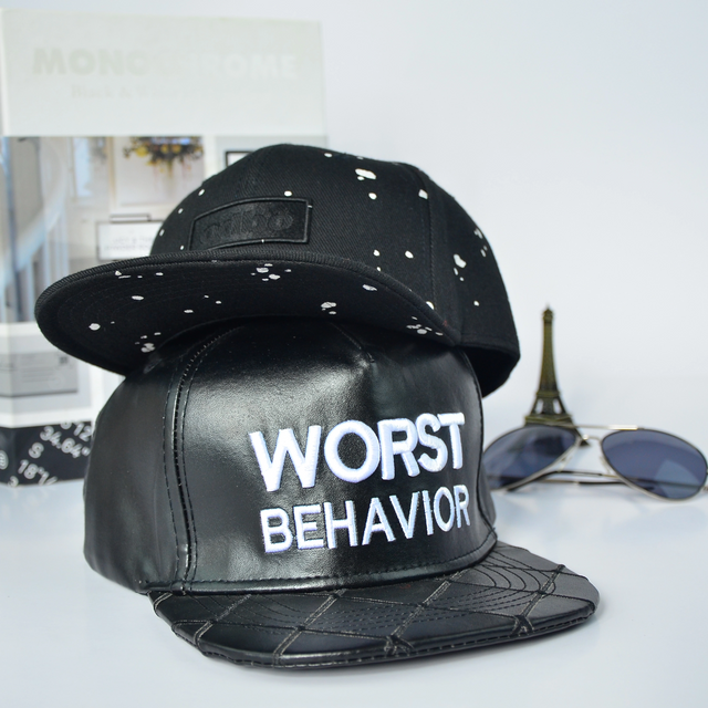 Hip Hop Flat Brim Snapback Hat Custom Embroidered Streetwear Cap