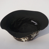 Wave Pattern Bucket Hat - Japanese Style Black & Gold Bucket Hat