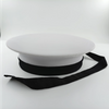 Classic Marine Sailor Hat White Flat Top Cap