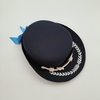 Custom Ceremonial Police Dress Hat Formal Uniform Parade Hat with Embroidered Badge And Braided Cord
