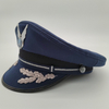 Custom Alaska Airlines Pilot Cap with Silver Visor Embroidery