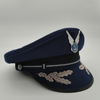 Custom Alaska Airlines Pilot Cap with Silver Visor Embroidery