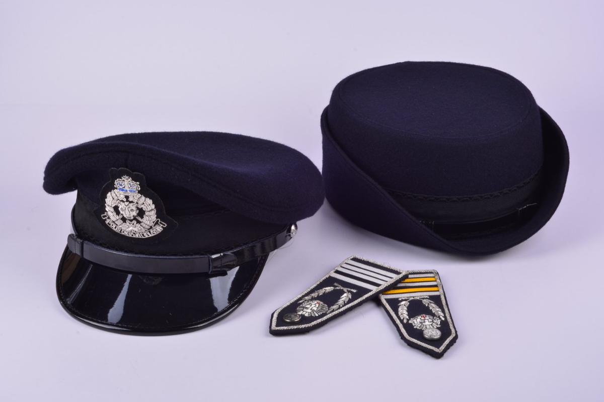 Police cap styles for formal and patrol uniform programs