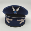 Custom Alaska Airlines Pilot Cap with Silver Visor Embroidery