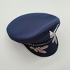 Custom Alaska Airlines Pilot Cap with Silver Visor Embroidery